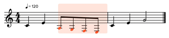 Animation of changing clef